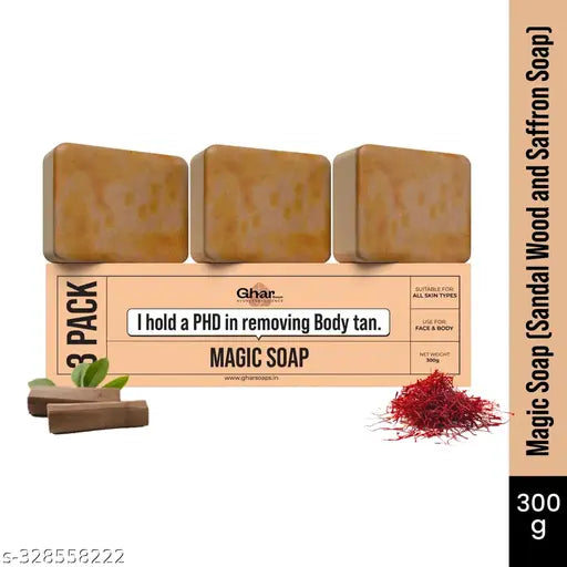 GHAR SOAPS MAGIC SOAP 300 GM (3pc)