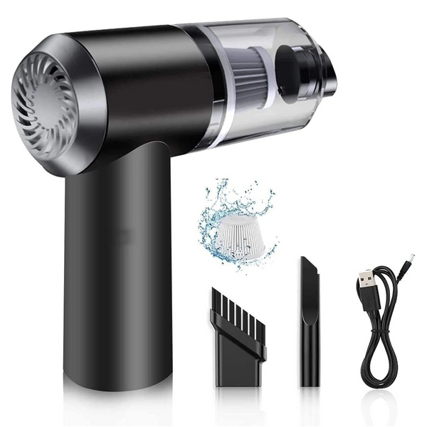 2 In 1 Wireless Vacuum Cleaner – 120W Handheld USB Rechargeable For Home & Car (1 Pc)